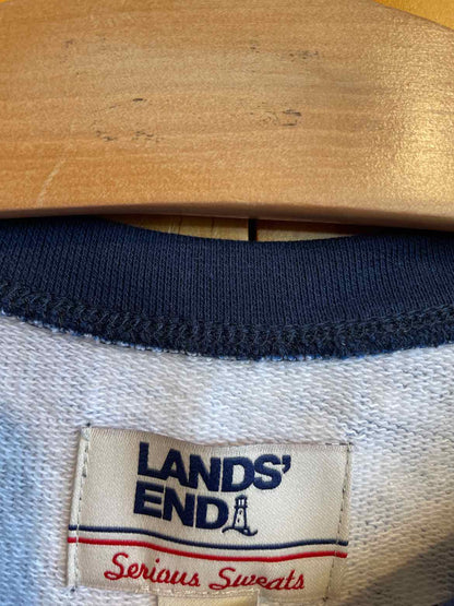 Size PS Lands End Blue Print Women's Sweater & Sweatshirt