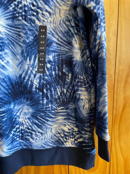 Size PS Lands End Blue Print Women's Sweater & Sweatshirt